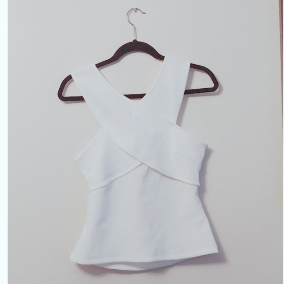 H&M Tops - H&M White Cross Top